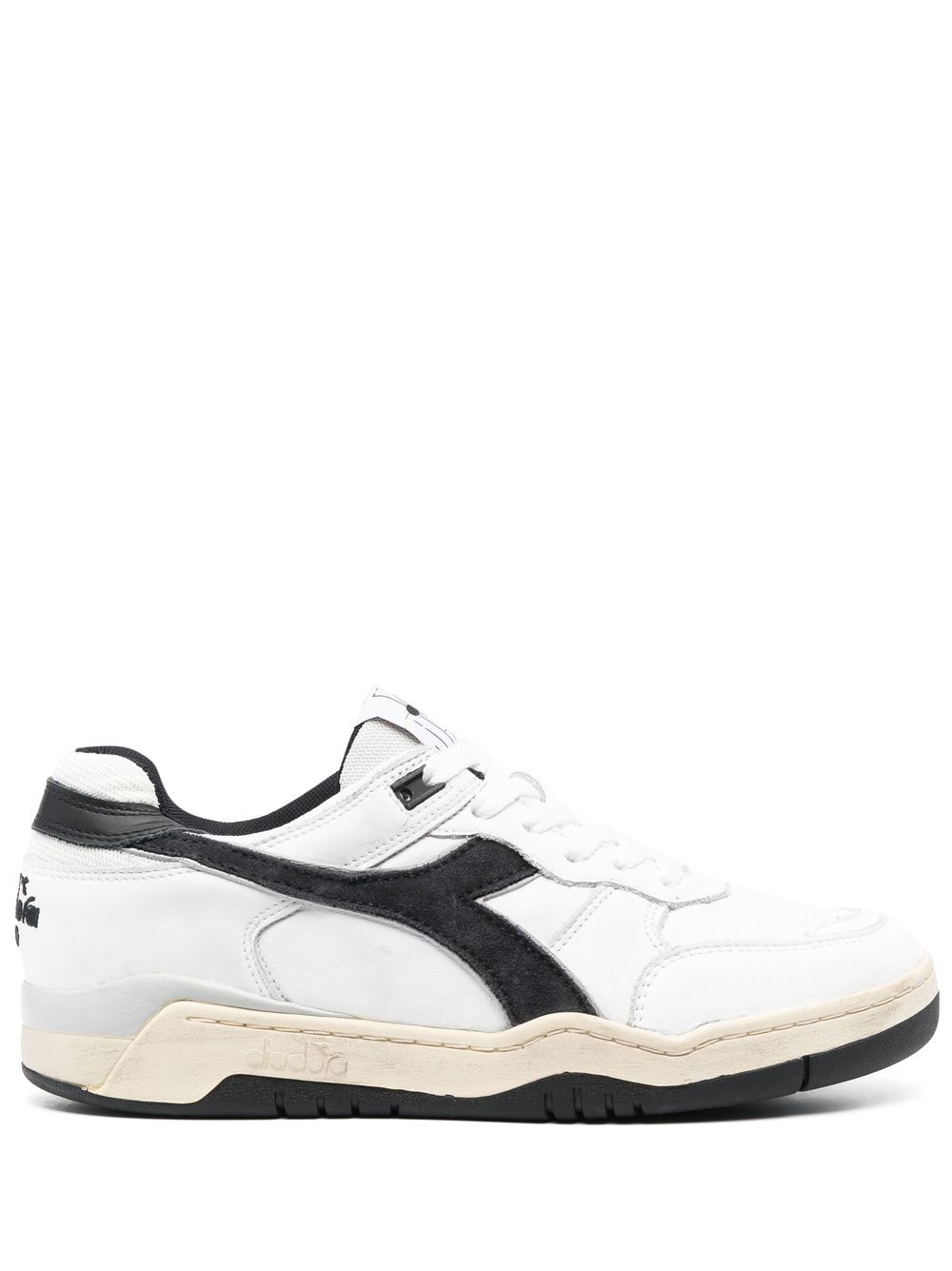 

Diadora panelled low-top leather sneakers - White