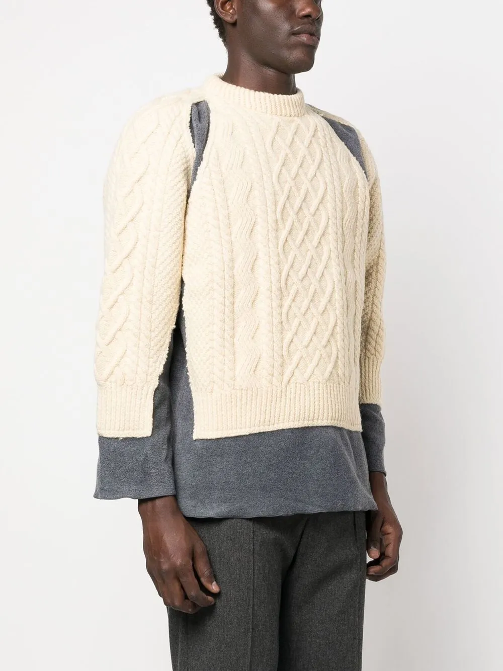 Needles deconstructedpanelled Wool Jumper Farfetch