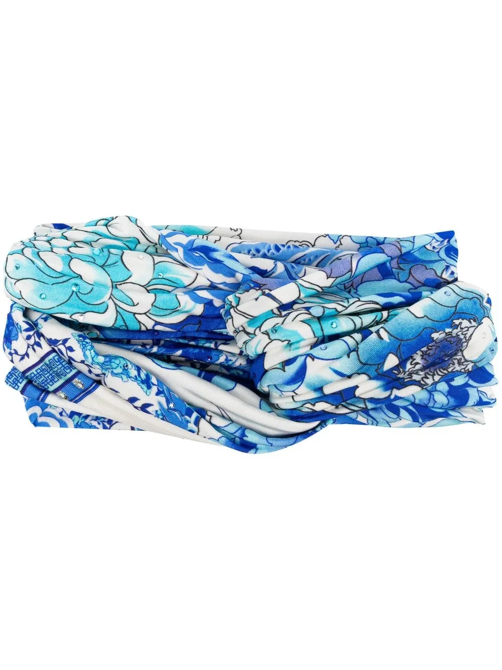 

Camilla dragon-print head wrap - Blue