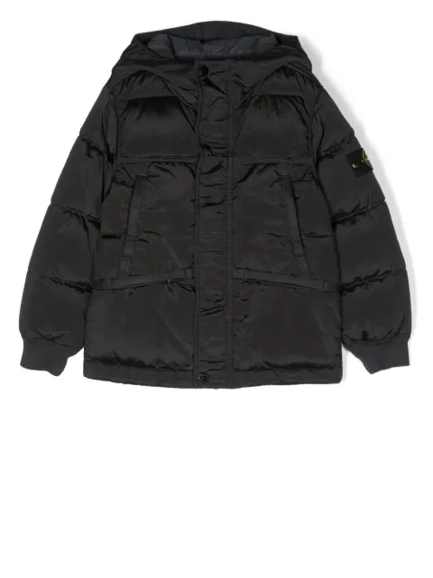 Stone Island Junior logo-patch puffer jacket