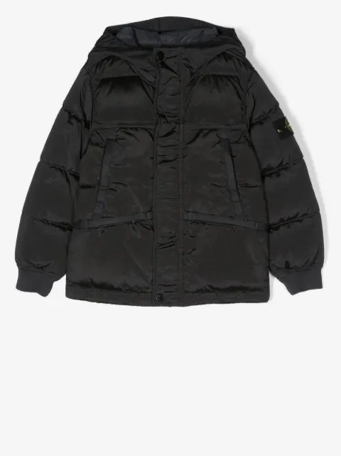 Stone Island Junior doudoune à patch logo