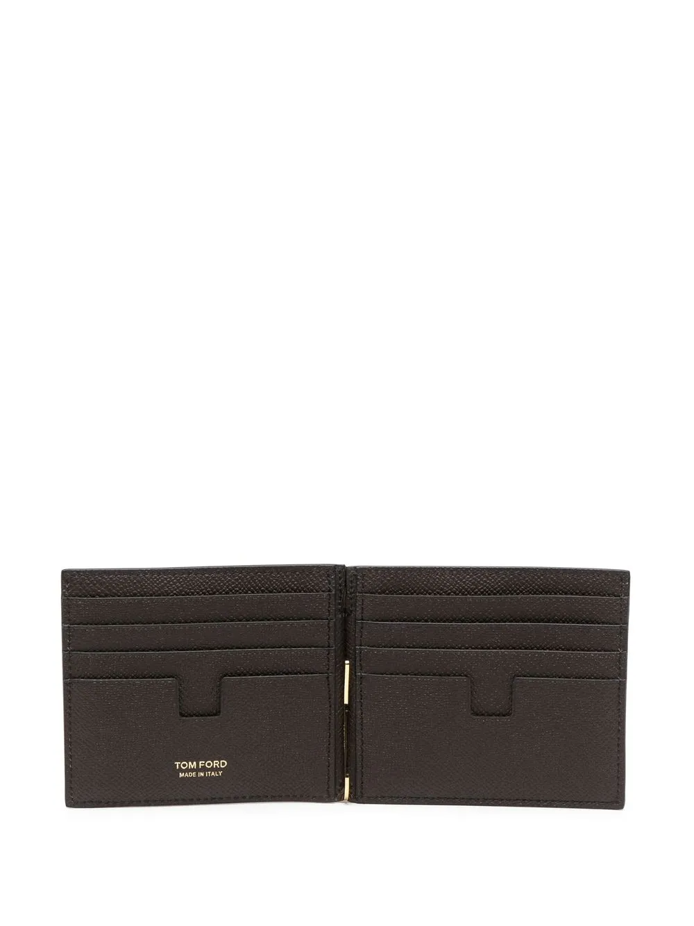 TOM FORD LOGO-PLAQUE LEATHER WALLET