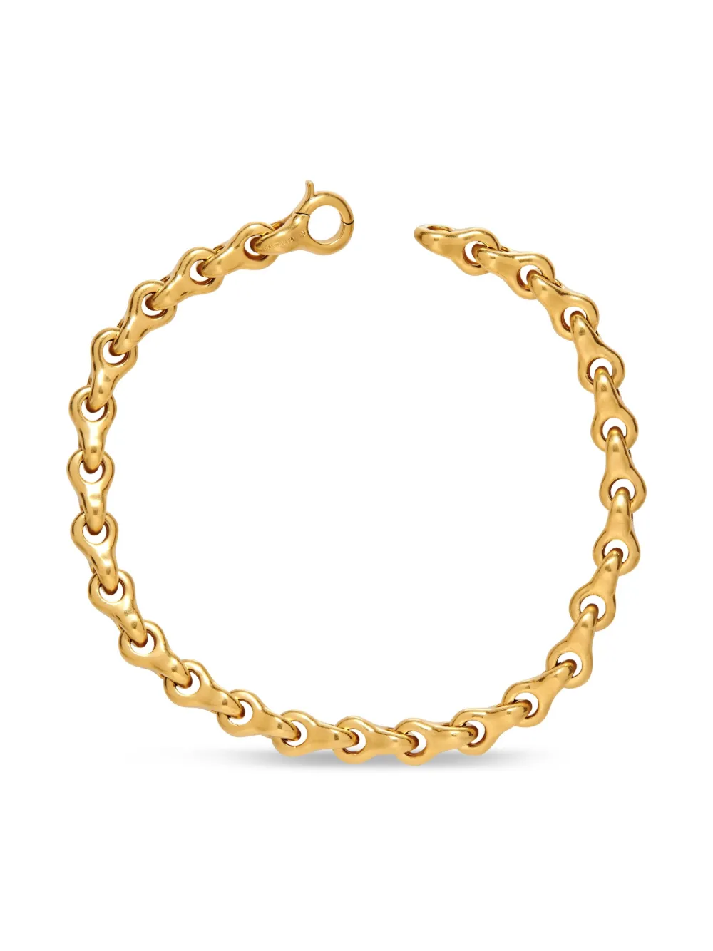 Shop Balenciaga Bold Chain Necklace In Yellow