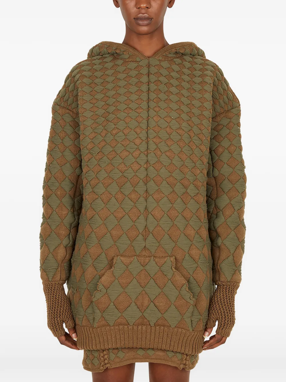 Isa Boulder Gesteppter Hoodie - Grün