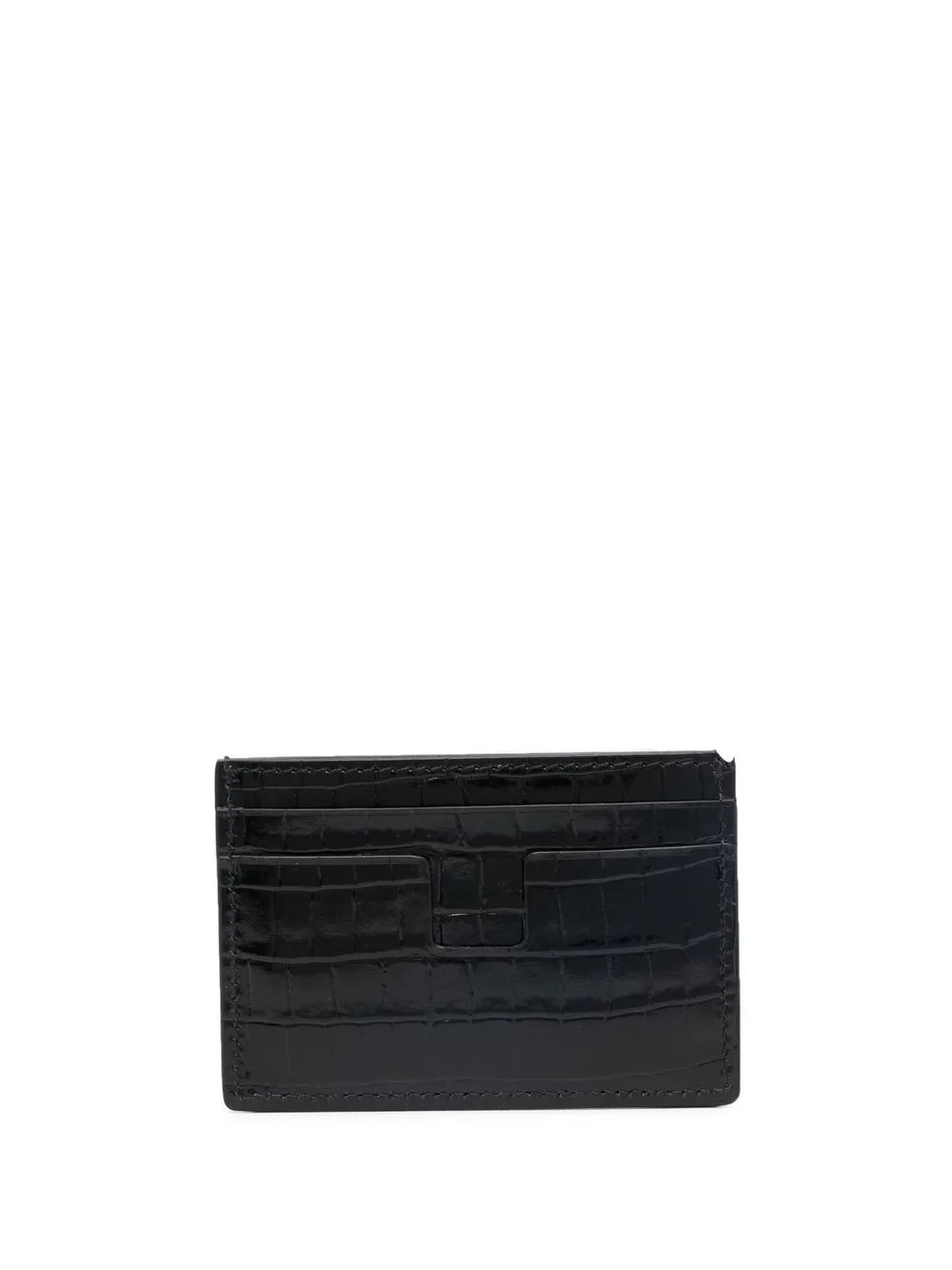 TOM FORD CROCODILE-EMBOSSED LEATHER CARDHOLDER