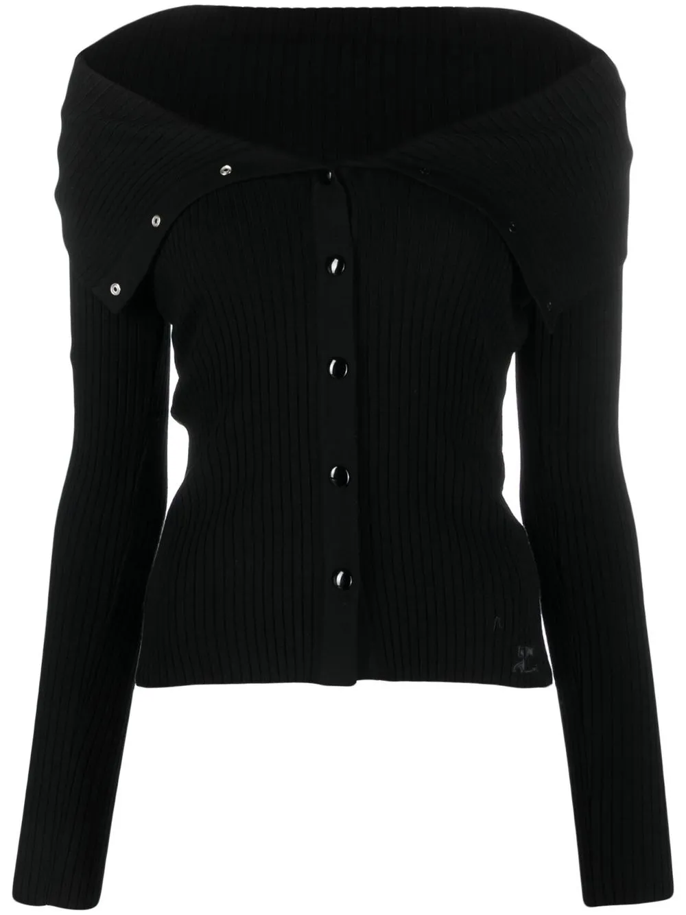 

Courrèges off-shoulder cardigan - Black