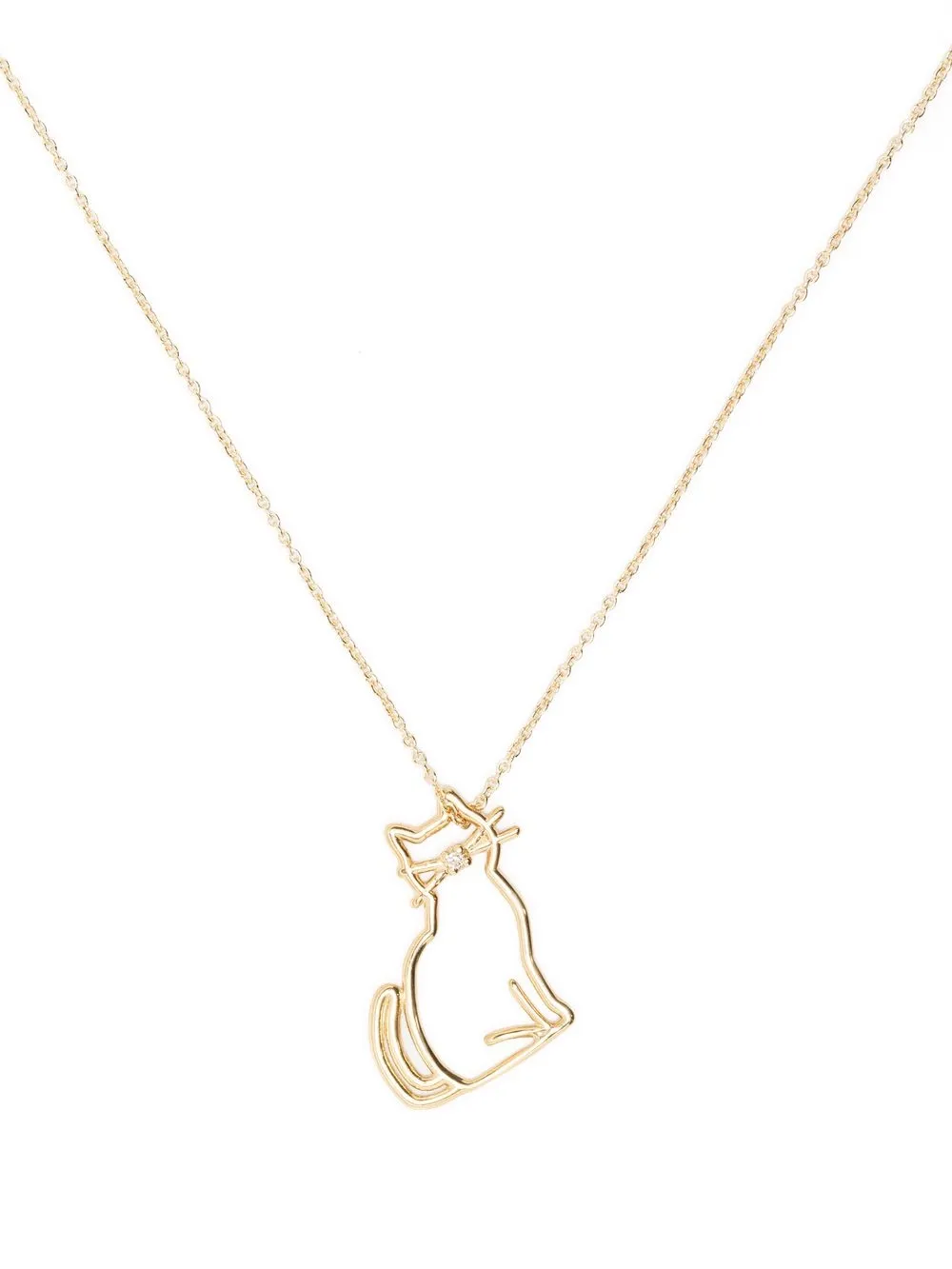 

Aliita 9kt yellow gold Miau diamond necklace