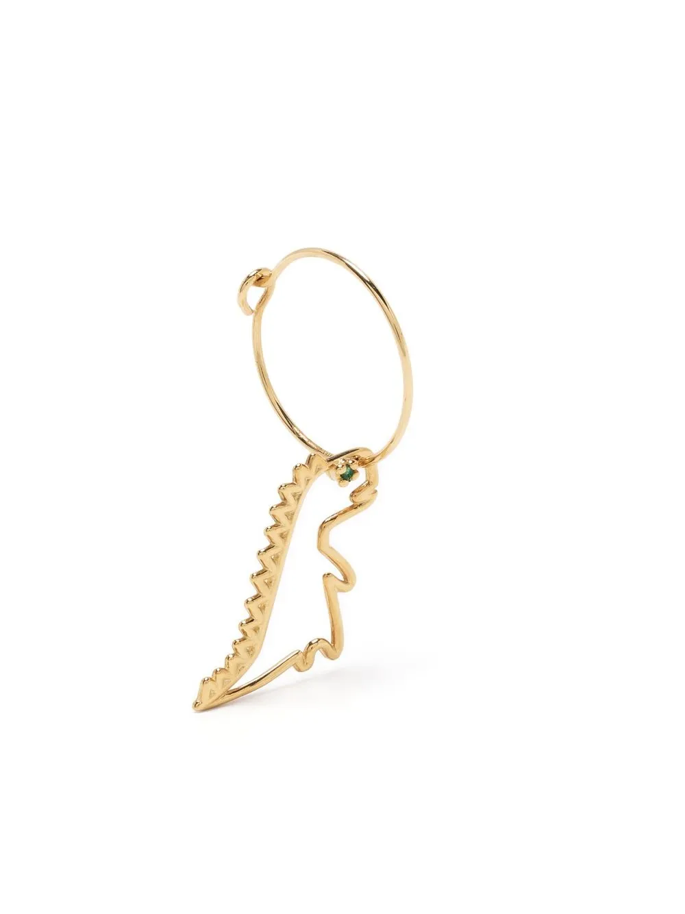 aliita 9kt yellow gold dino esmeralda earring