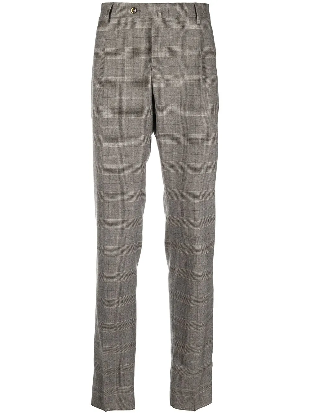 

PT Torino check slim-cut trousers - Brown