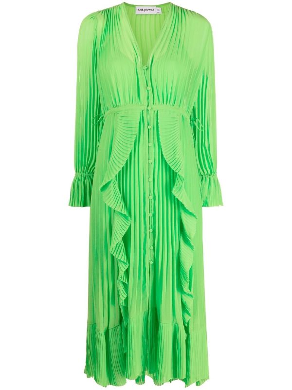 Pleated hotsell ruffle dress