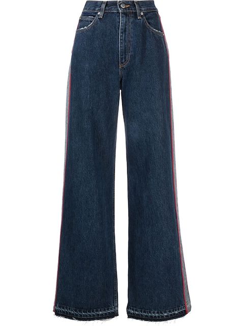 RED Valentino side stripe-detail trousers