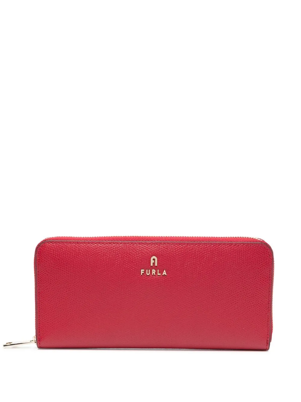 Furla Logo标牌皮质钱包 In Red