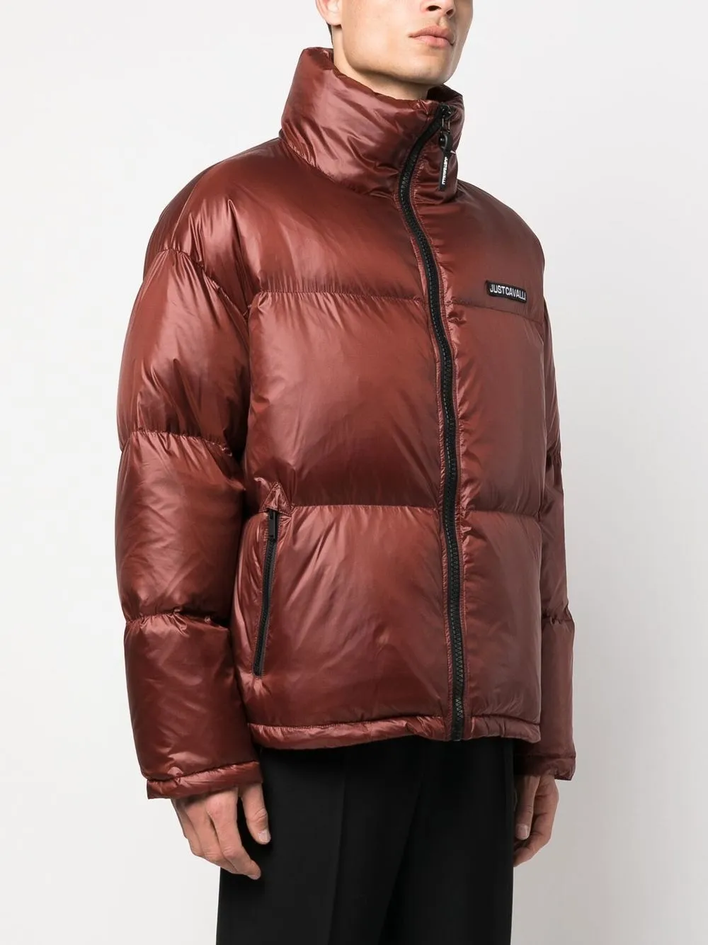 JUST CAVALLI LOGO印花填充夹克