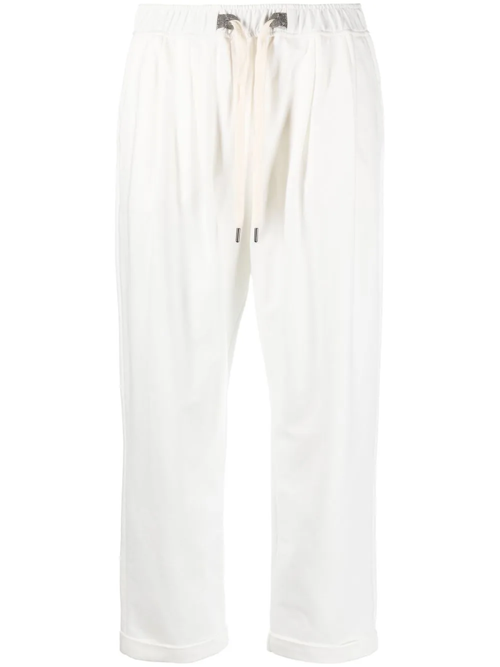 

Brunello Cucinelli high-waisted drawstring track pants - White