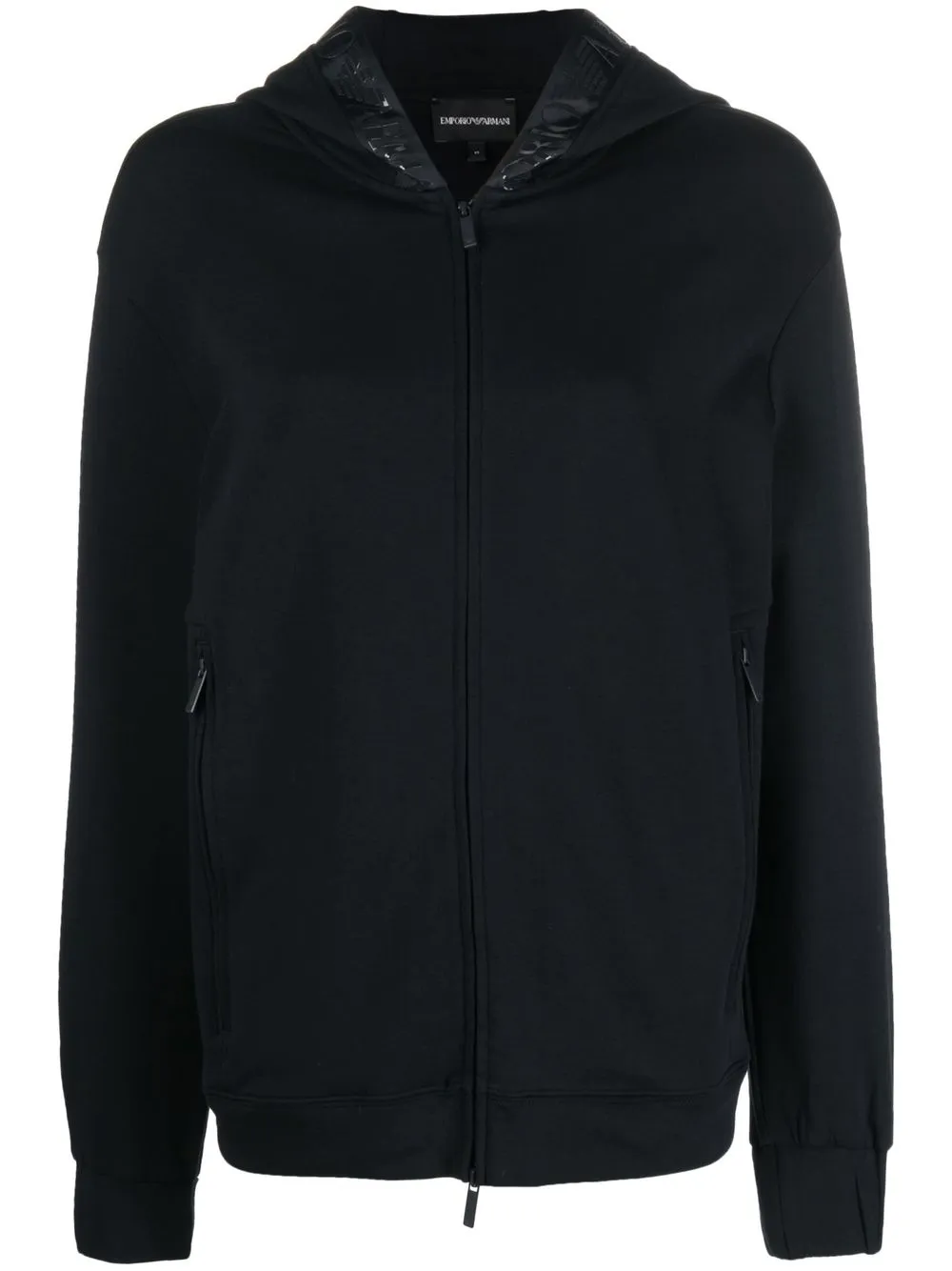 

Emporio Armani logo-print zip-up hoodie - Blue