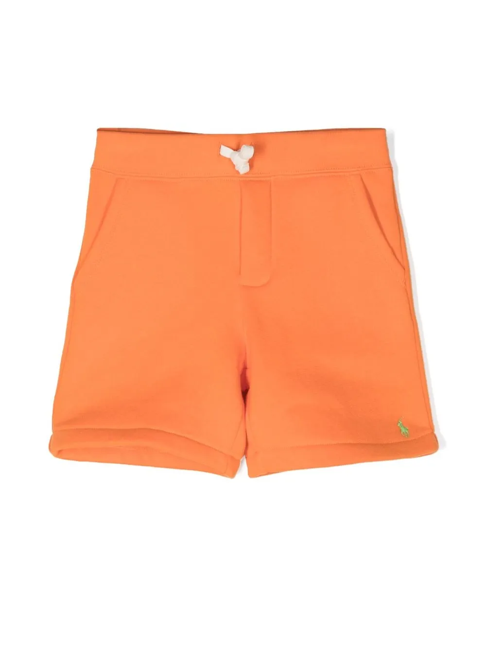 RALPH LAUREN EMBROIDERED-LOGO COTTON SHORTS