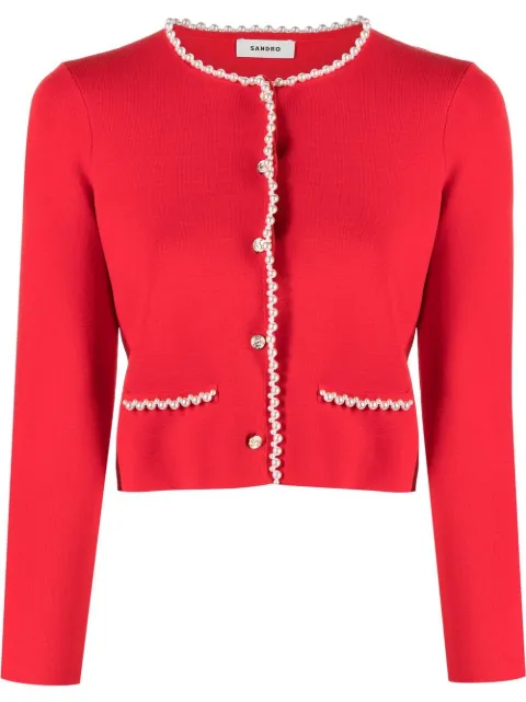 SANDRO bead-embellished cardigan