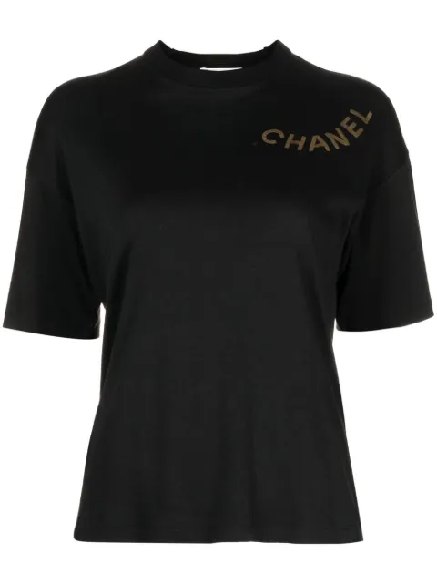 CHANEL Pre-Owned logo-print T-shirt
