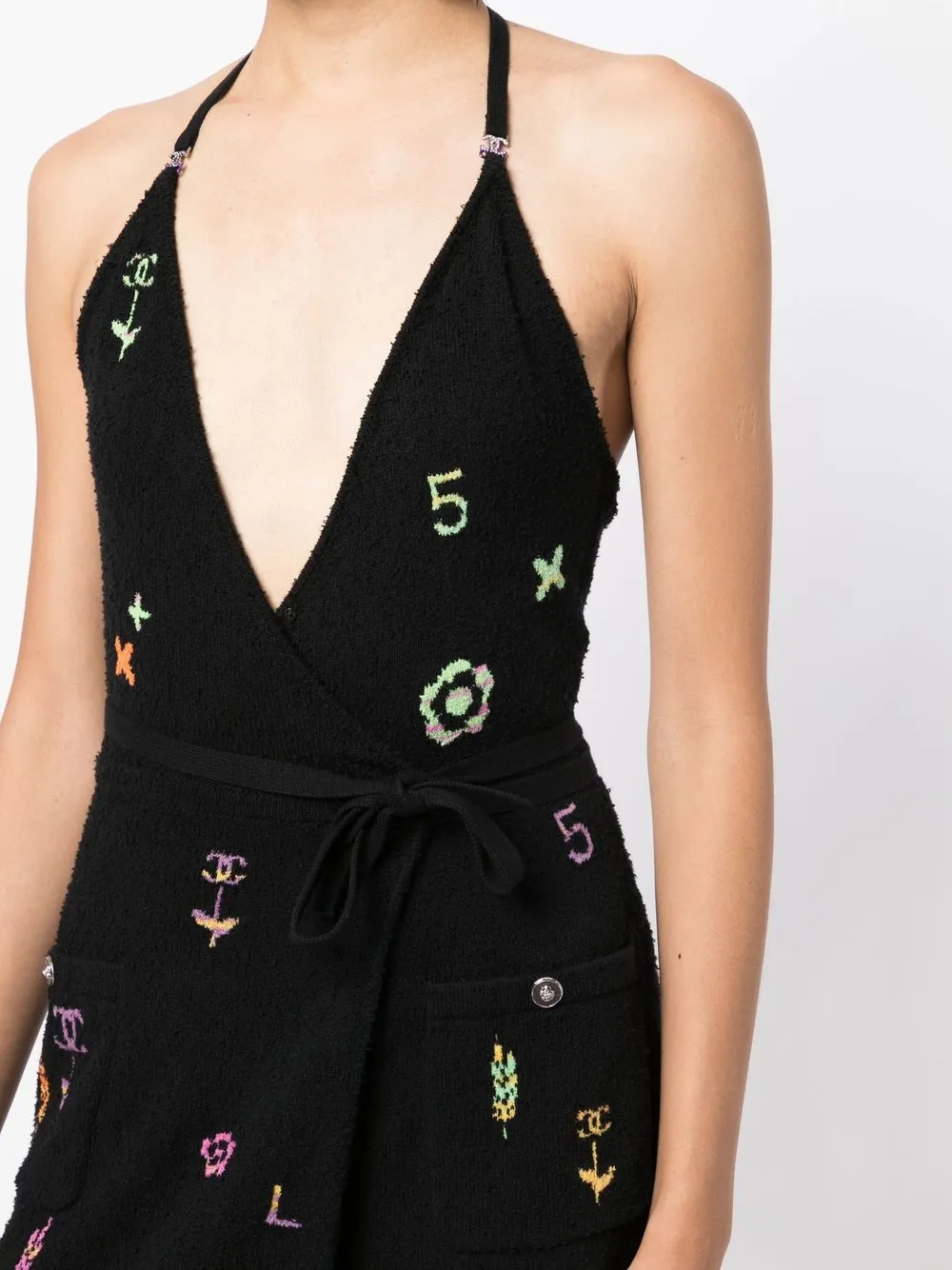 Chanel wrap hot sale dress