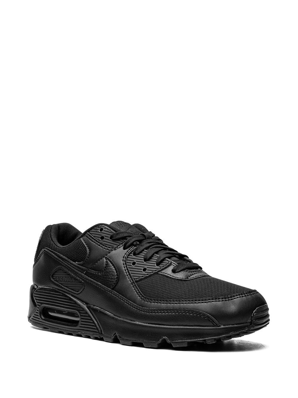 Shop Nike Air Max 90 "triple Black" Sneakers