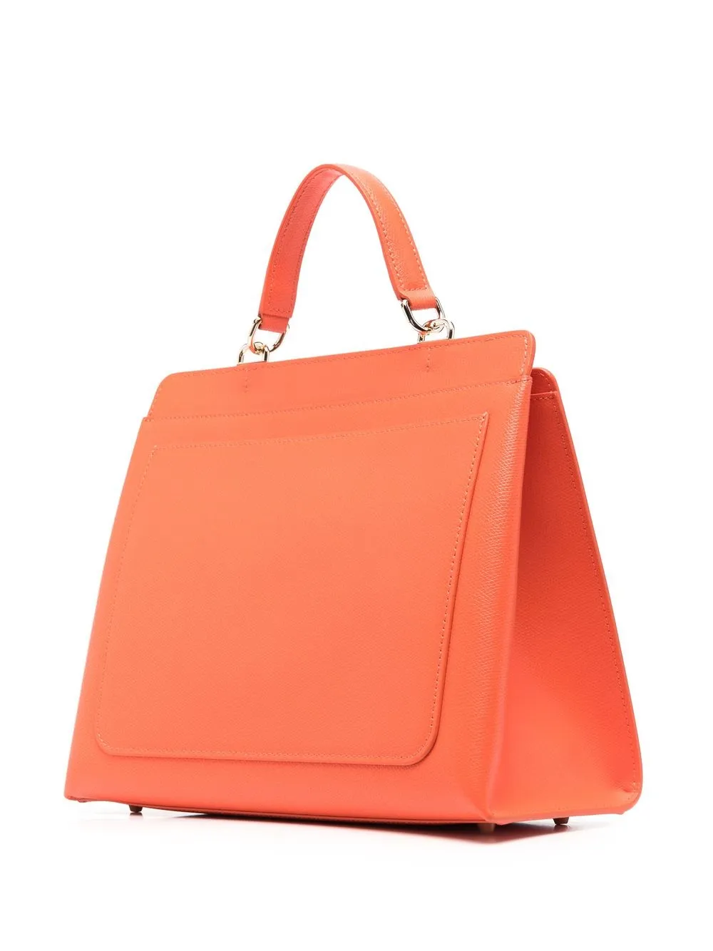 FURLA LOGO-BUCKLE LEATHER TOTE BAG