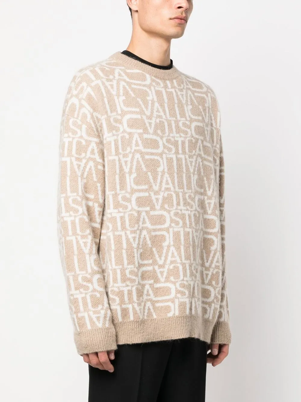 JUST CAVALLI LOGO嵌花毛衣