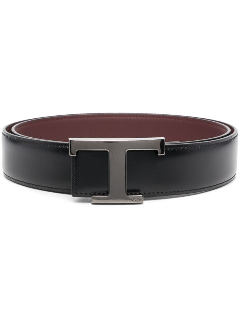 Tod's leather logo lettering belt