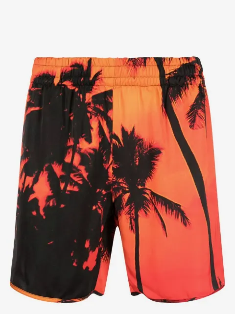 BLUE SKY INN palm-tree print swim shorts