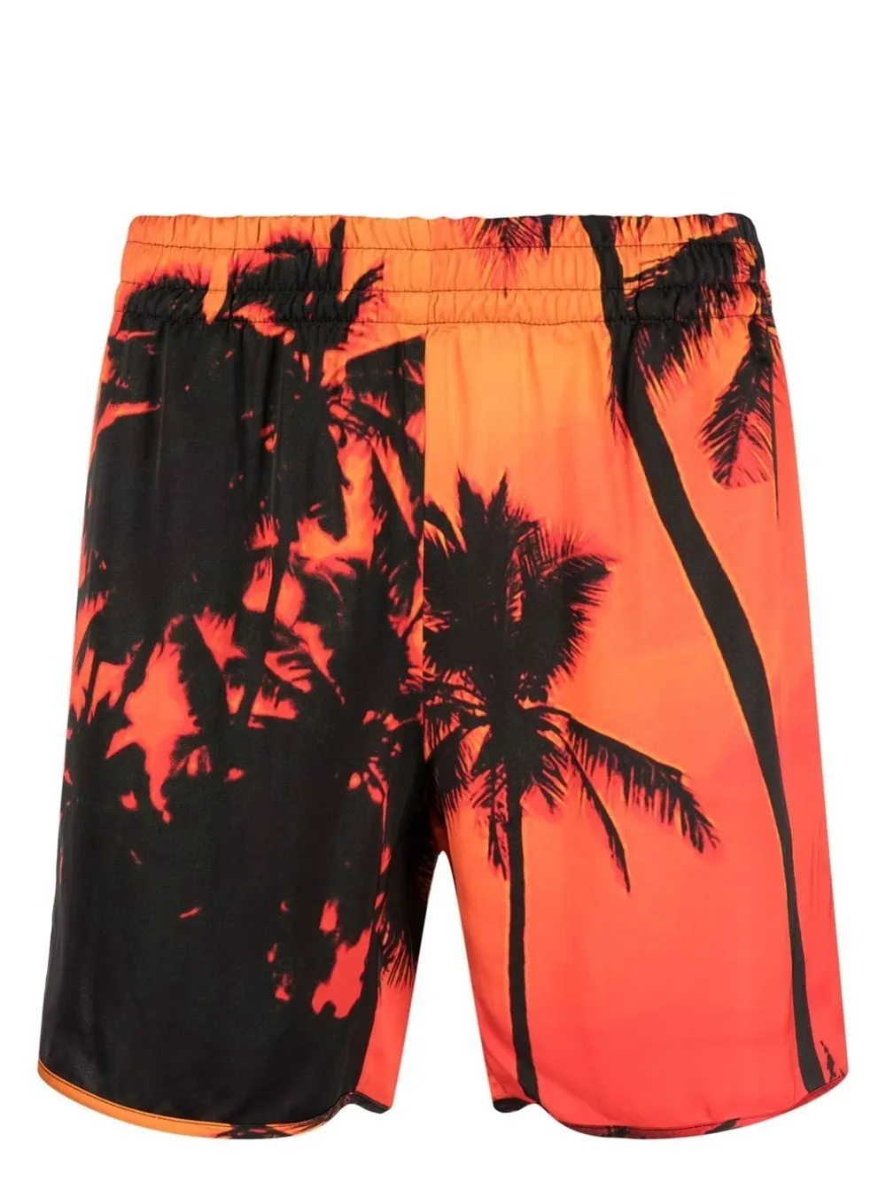 Shop Blue Sky Inn Palm-tree Print Swim Shorts In Orange