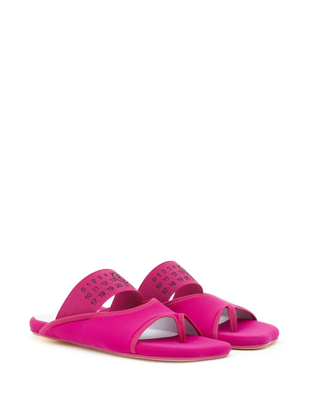 MM6 Maison Margiela numbers-motif open-toe sandals - Roze