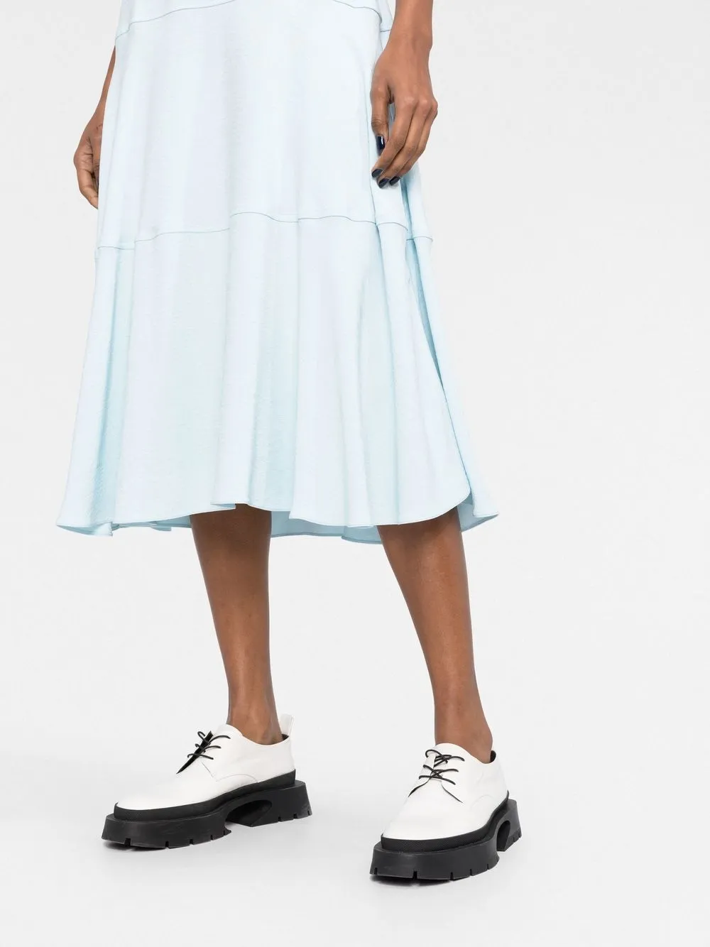 Marni Asymmetrical Midi Dress In Blue