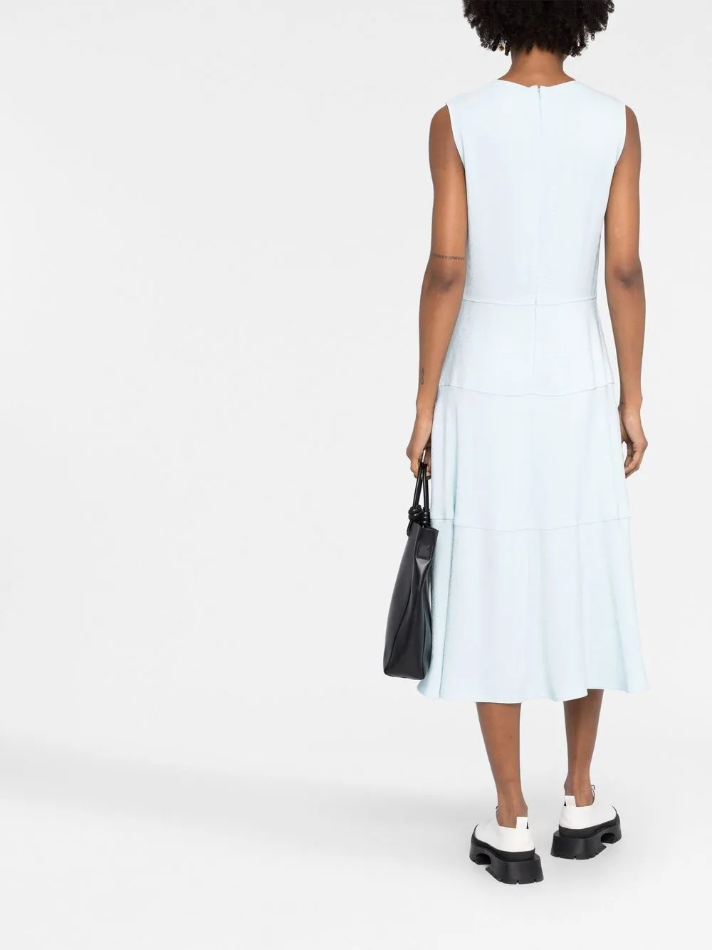 Marni Asymmetrical Midi Dress In Blue