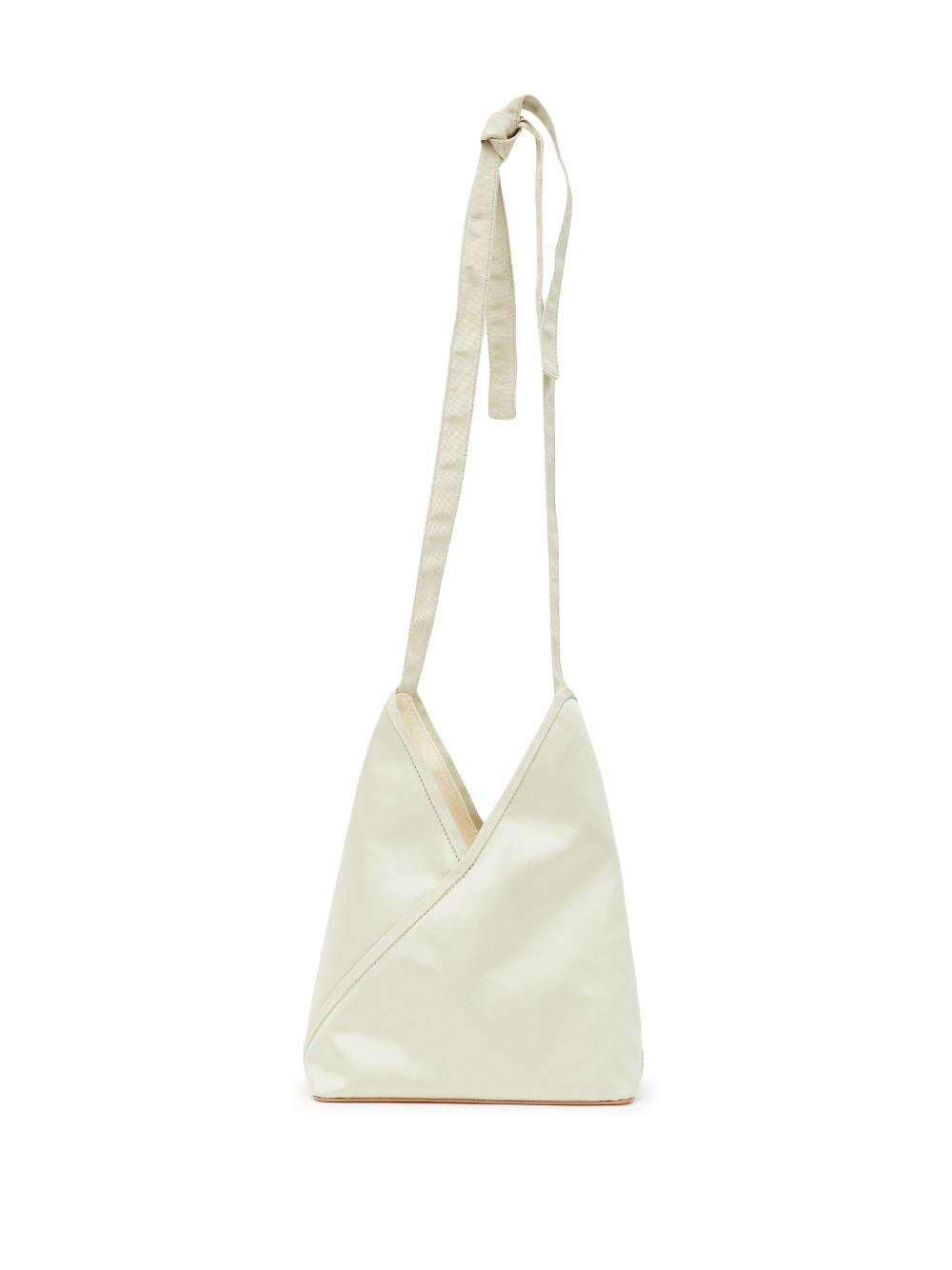 Satin Shoulder Bag In Beige