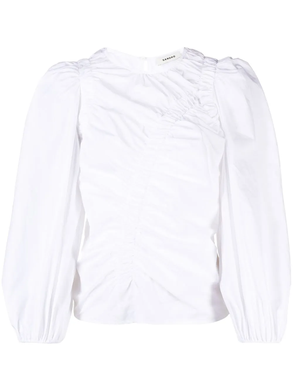 

SANDRO blusa con detalle fruncido - Blanco