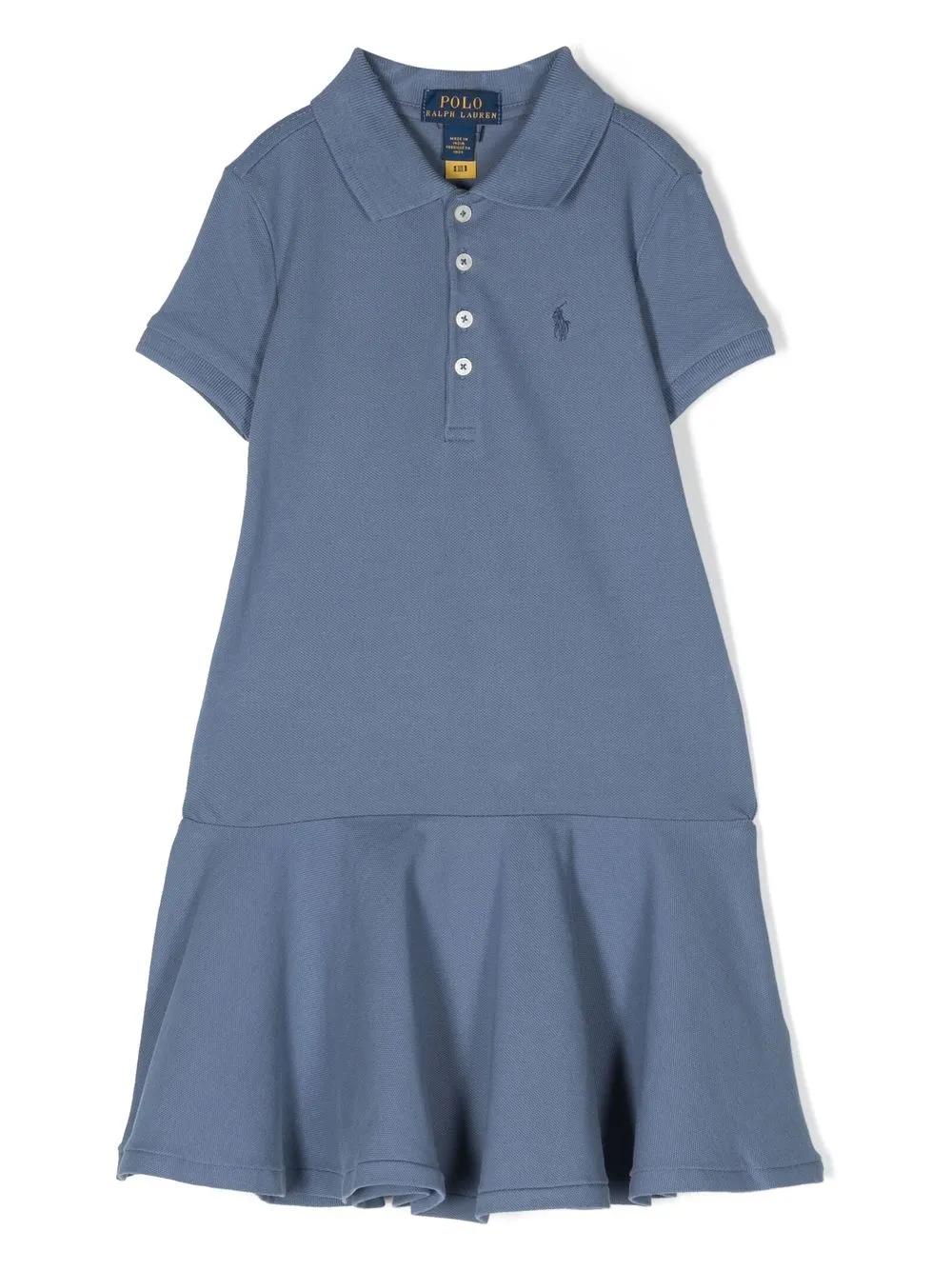 

Ralph Lauren Kids embroidered-pony detail dress - Blue