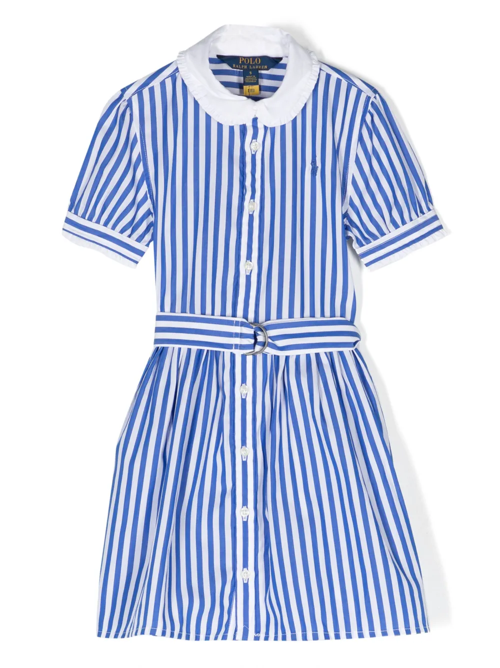 Ralph Lauren Kids Belted Striped Poplin Shirtdress Farfetch