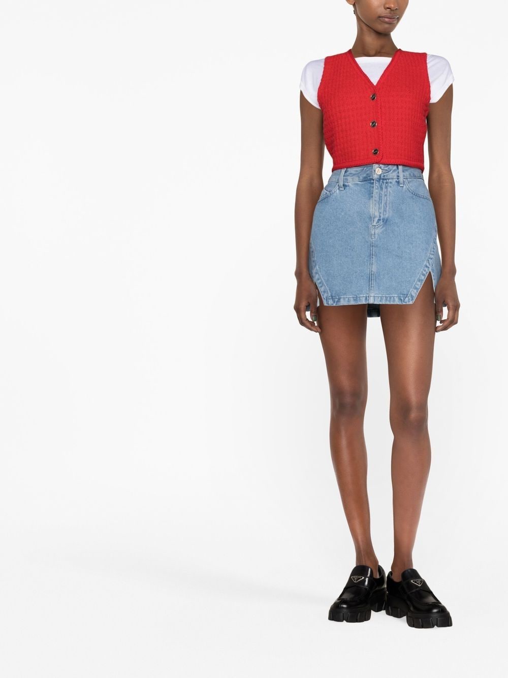 SANDRO Cropped vest - Rood