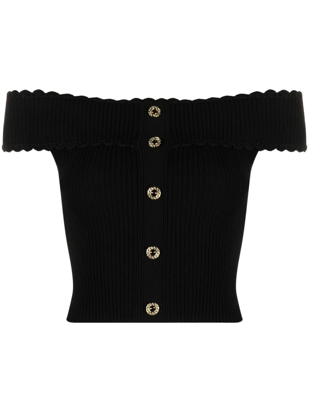 

SANDRO off-shoulder knit top - Black