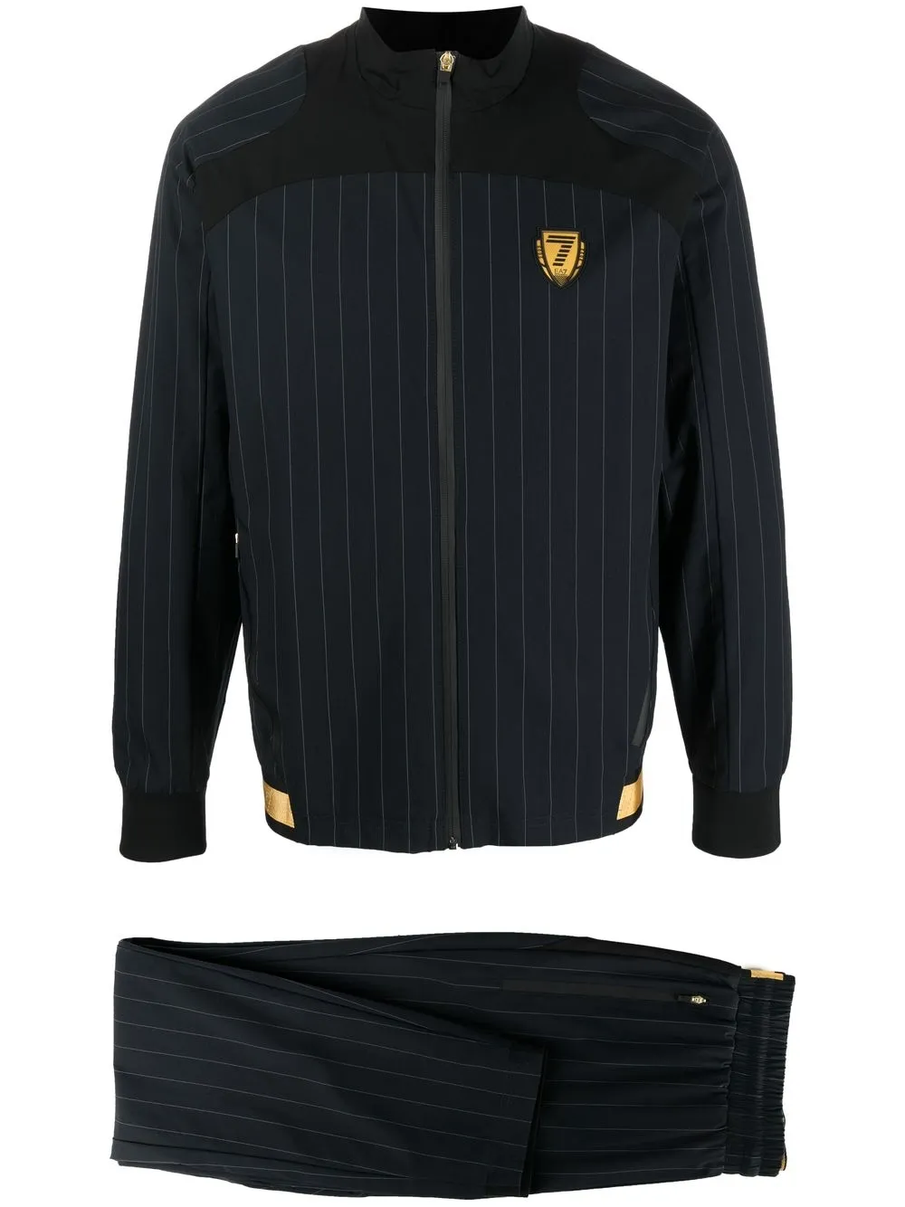

Ea7 Emporio Armani chest logo-patch detail tracksuit set - Blue