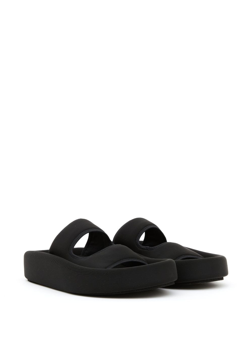 MM6 Maison Margiela double-strap platform sandals - Zwart