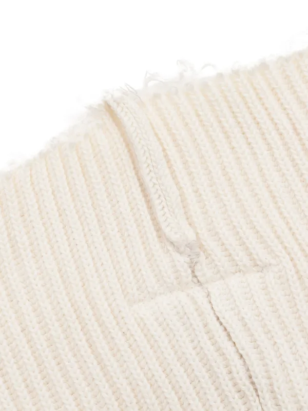 MM6 Maison Margiela distressed-finish ribbed-knit Collar - Farfetch