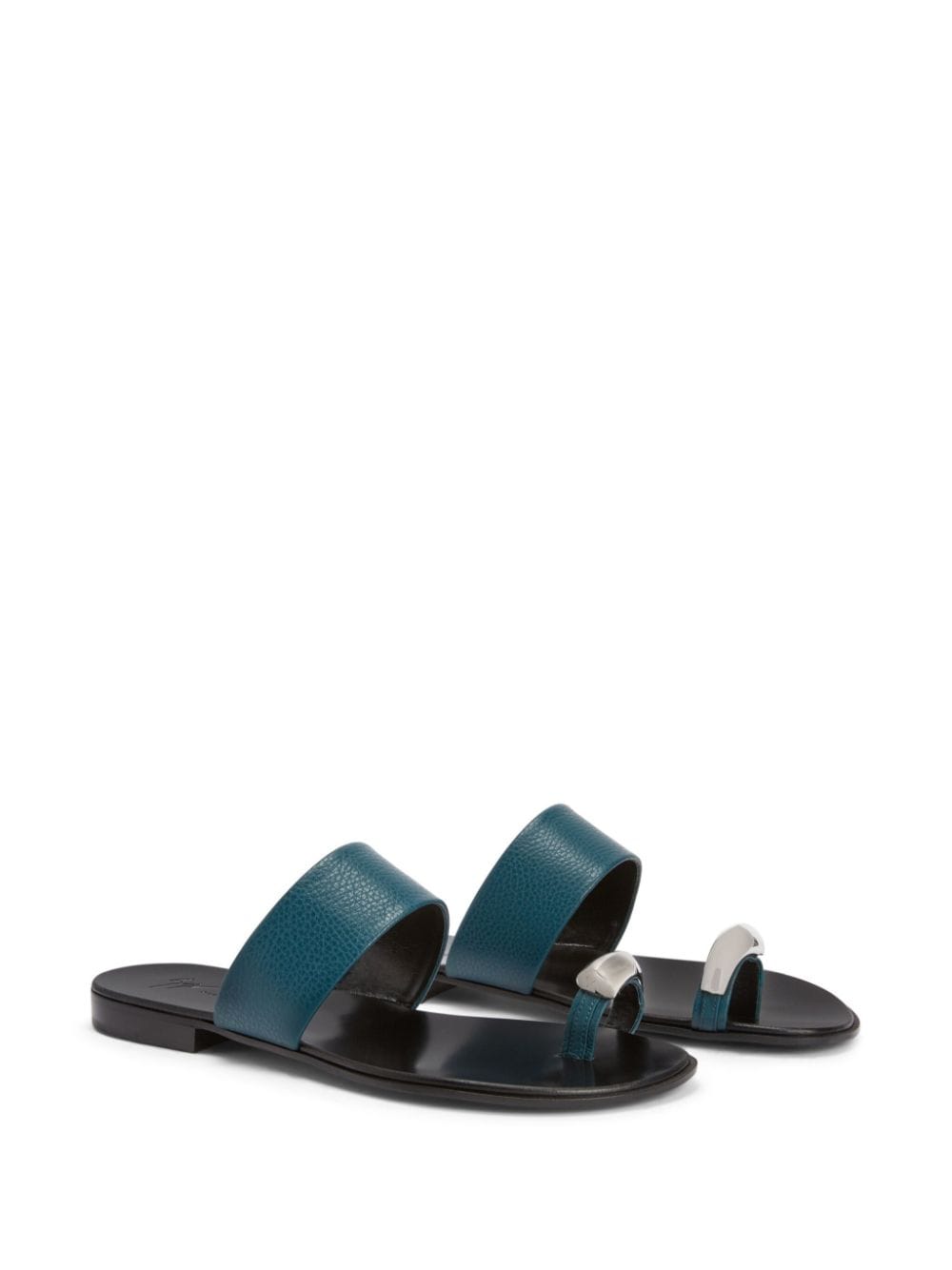 Shop Giuseppe Zanotti Norbert Leather Sandals In Blue