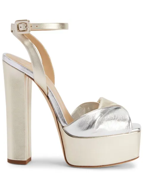 Giuseppe Zanotti Sandália Double Betty plataforma