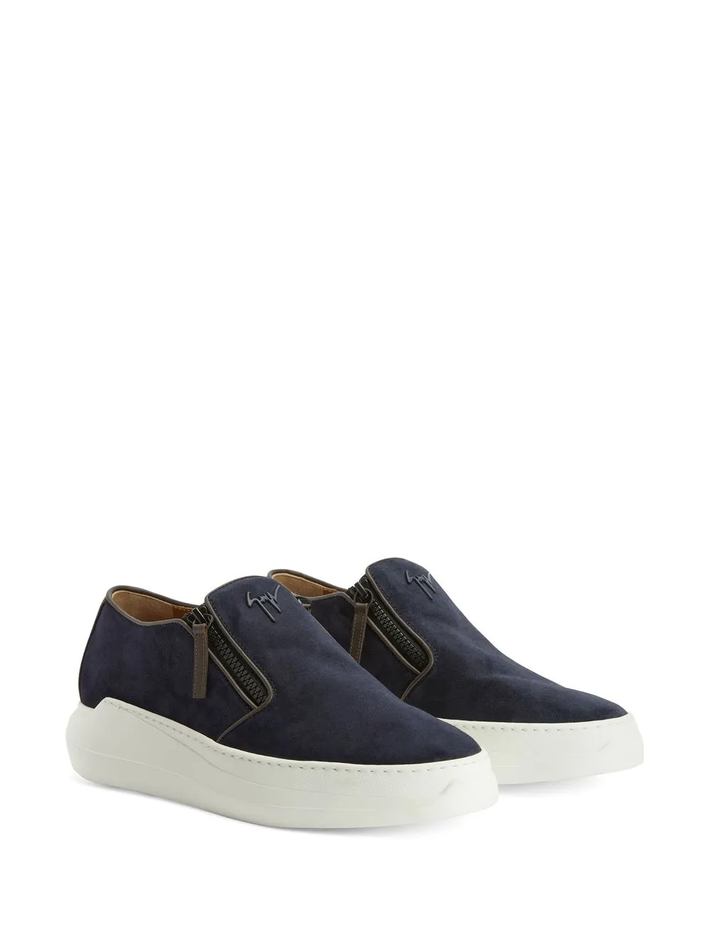 Giuseppe Zanotti Conley zip-detail slip-on sneakers Blue