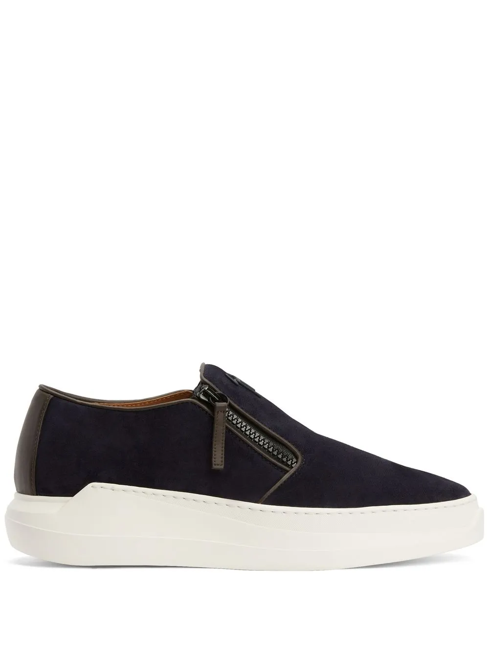 Giuseppe Zanotti Conley zip-detail slip-on sneakers Blue