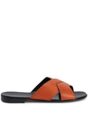 Giuseppe Zanotti Flavio crossed leather Sandals Farfetch