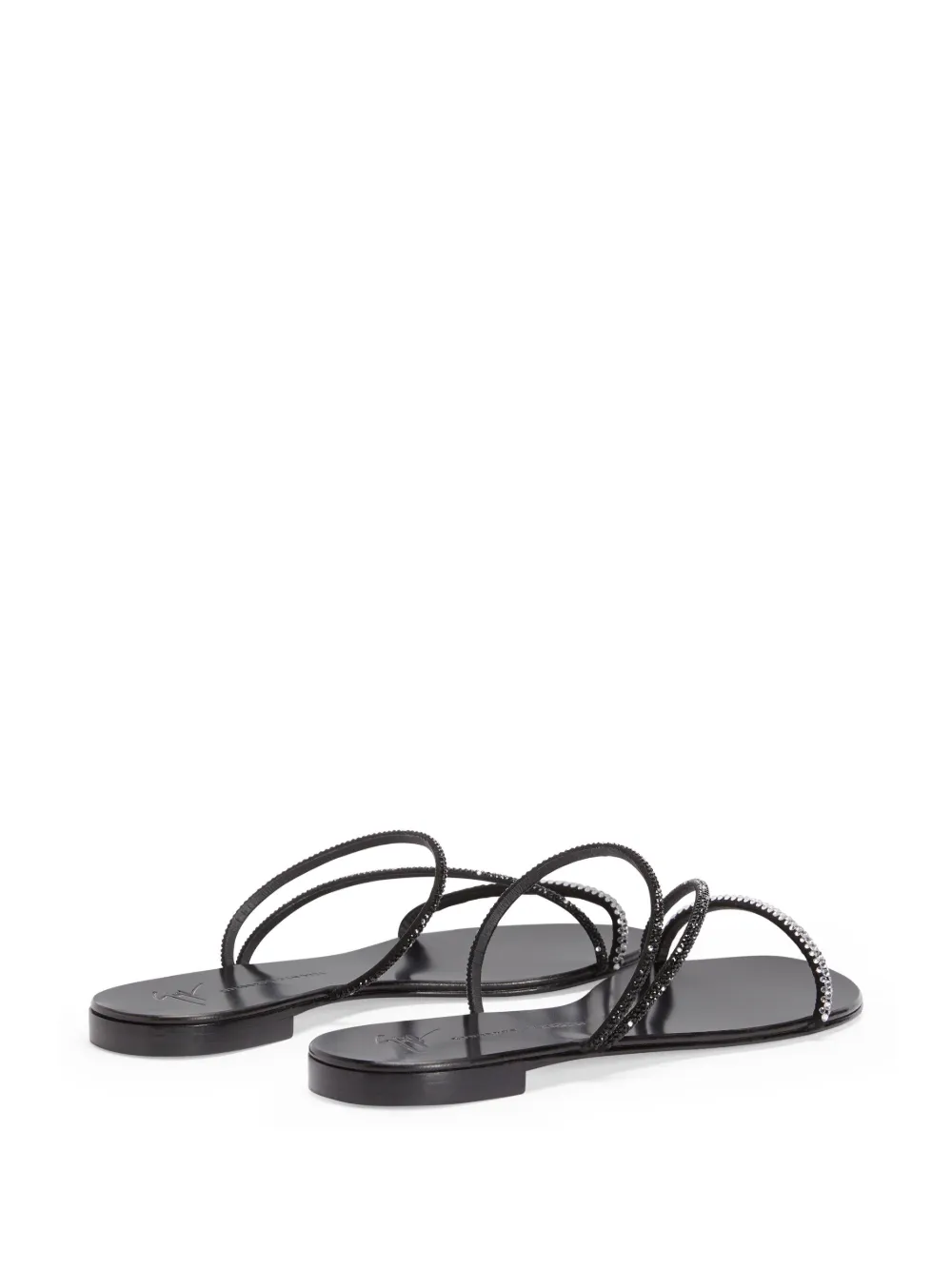 Giuseppe Zanotti Sandalen verfraaid met kristallen Zwart