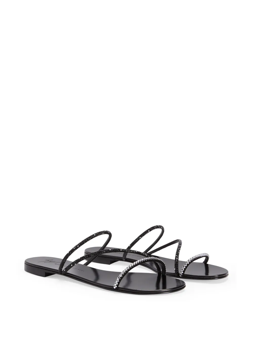 Giuseppe Zanotti Sandalen verfraaid met kristallen Zwart