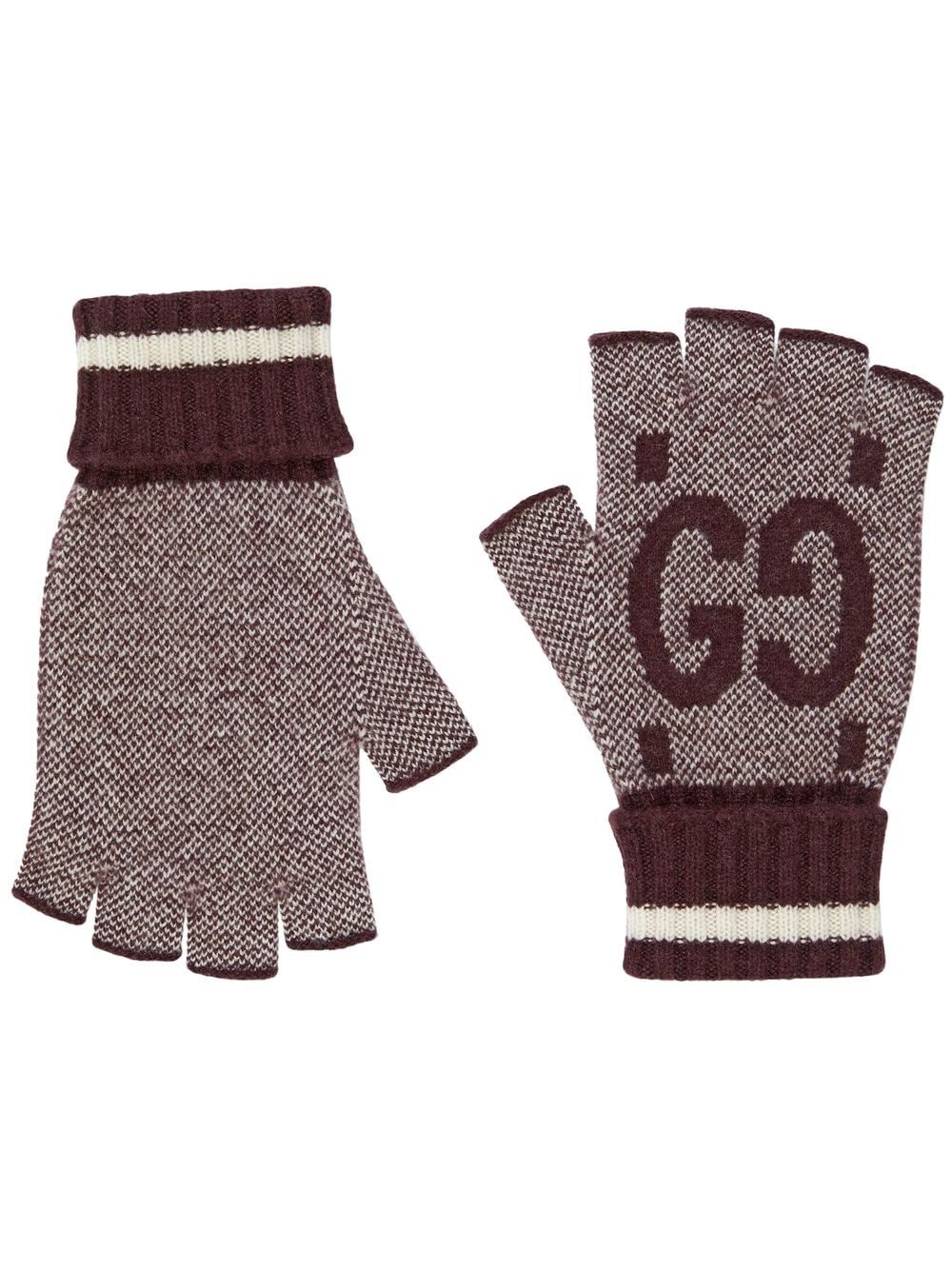 GUCCI GG CASHMERE FINGERLESS GLOVES