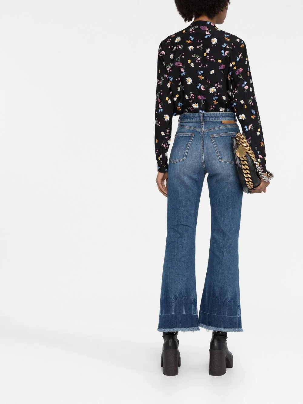 Stella McCartney frayed-edge cropped jeans Women